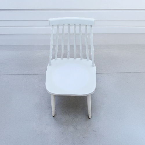 중고 목재의자 화이트-4EA