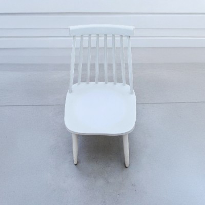 중고 목재의자 화이트-4EA